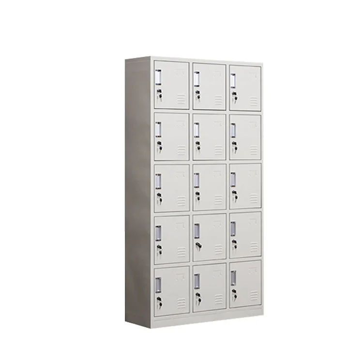 Wholesale Gym School Steel Furniture 15 Doors Steel Locker Metal Storage Lockers