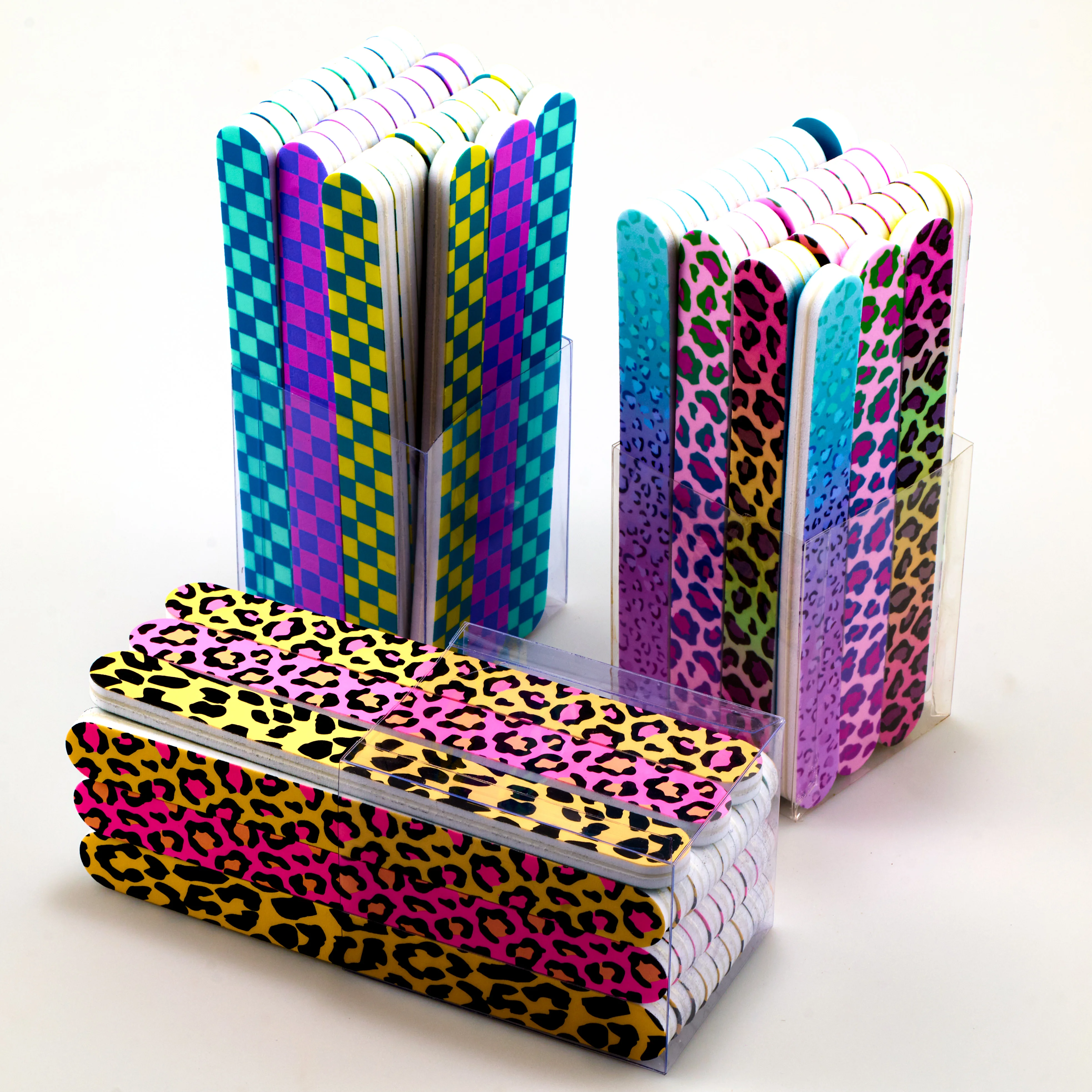 Professional Manicure Pedicure Art Nail Tools Custom Logo Double Sides 180 150 80 100 Grit Emery Board Nail File