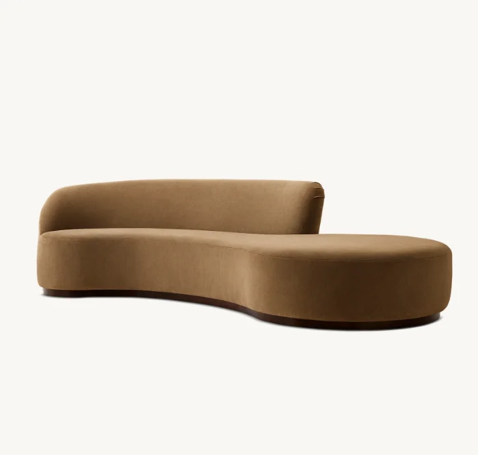 New Design Indoor Luxury Sofa Living Room Furniture Upholstered Wooden Plinth Base Long Couches Sofas