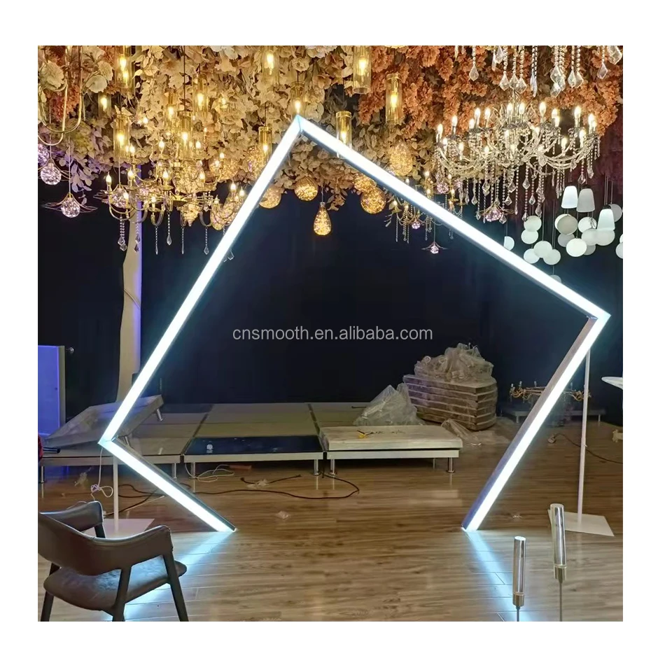 Wedding event party supplies RGB LED wedding backdrop entrance pathway decoration arch wedding tunnel