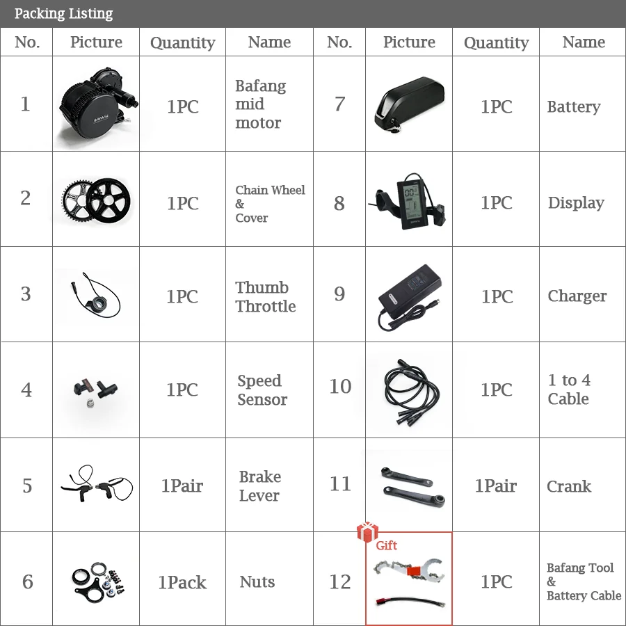 electric bike BBS02 BBS02B 48 volt ebike mid drive 500W moteur velo electrique bafang kit