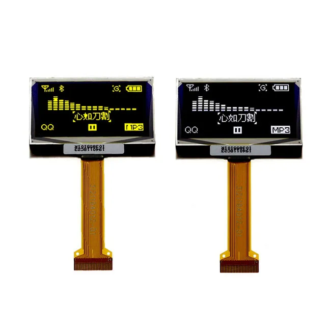 GME 128x64 Resolution SPI IIC Yellow Color 12864 Bright Thin Mini Display OLED