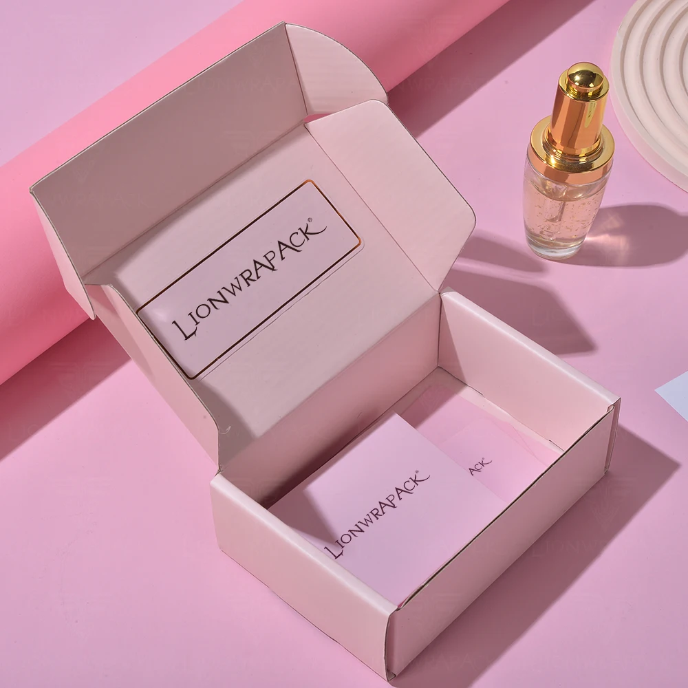 Lionwrapack Custom Logo Corrugated Perfume Boxes Environmentally Friendly and Sustainable Cosmetic Packaging Set