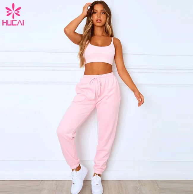 
Wholesale High quality workout clothing Sweat-wicking And Breathability sports Women Pink Joggers 