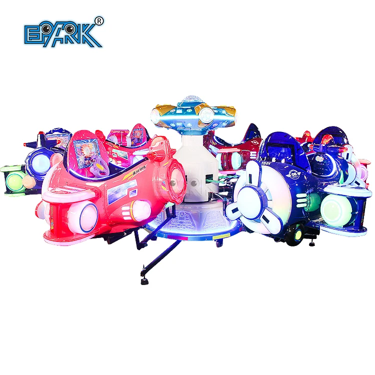 Amusement Park Kids Swing Chair 6 Seats Aircraft