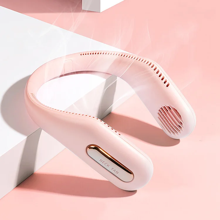 2021 Новый мини портативный шейный охлаждающий вентилятор USB Перезаряжаемый безлопастной подвесной шейный вентилятор