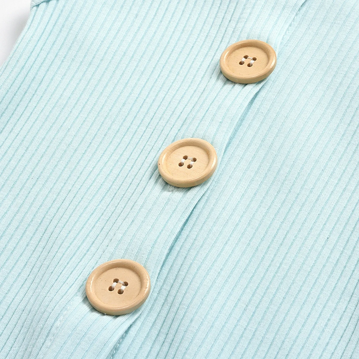 Высококачественные эластичные дышащие ребристые хлопковые летние комбинезоны без рукавов для маленьких девочек