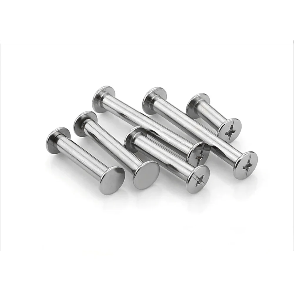 6-100 mm Length Rivets Plating Nickel Screw Ledger Suitcase  Lash Rivet Photo Album Docking Screw Menu Leather Rivets