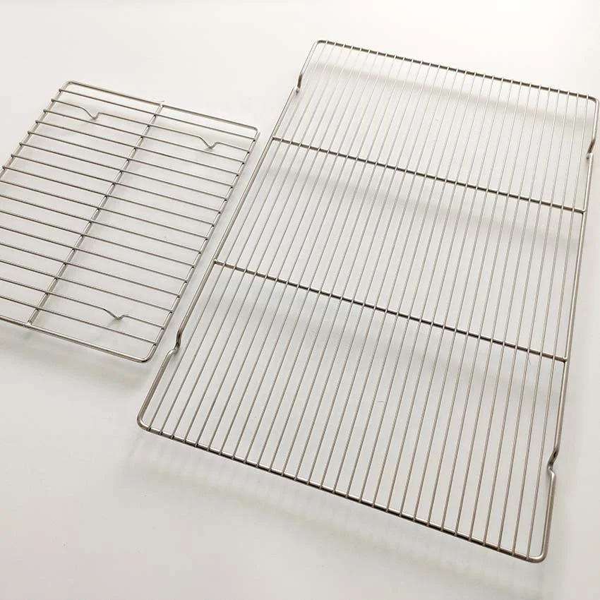 Customize Rectangle Food Grade 304 Stainless Steel Welded Mesh Grating BBQ Grill Netting Barbecue Wire Mesh Tray
