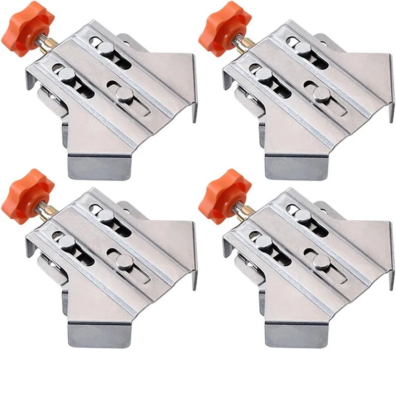 Adjustable Single Handle 90 Degree Right Angle Clamp Stainless Steel Close End Corner Clamp Woodworking Right Angle Clip