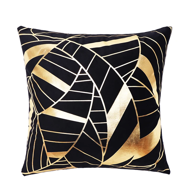 Новейший дизайн 45 см X 45 см моющиеся Бархатные чехлы с тиснением под горячее золото для диванных подушек украшение для дома