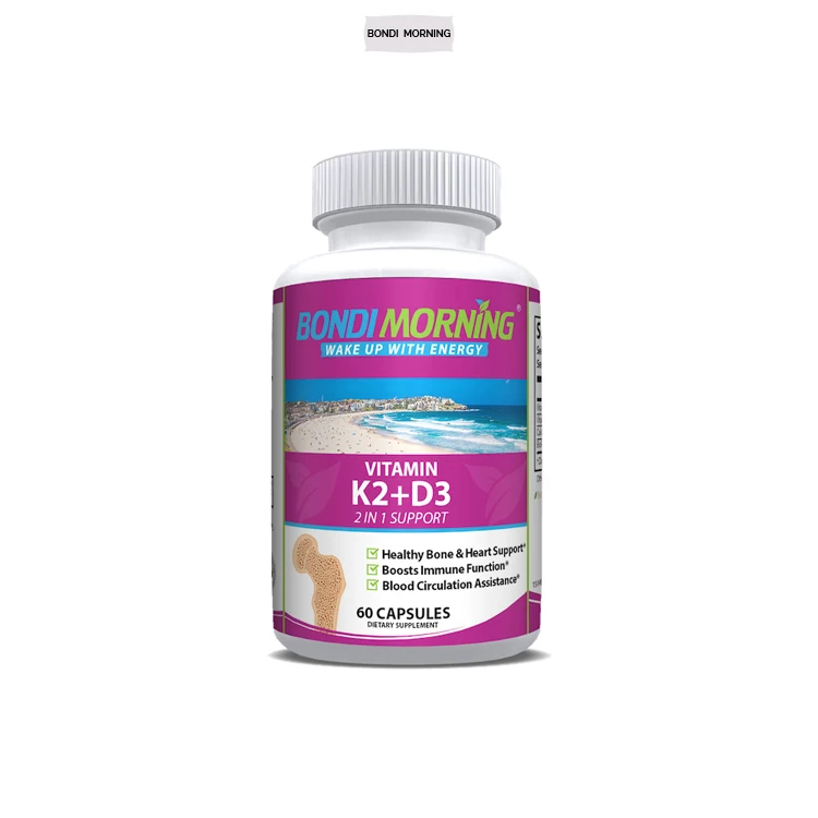 Quality Approved Vitamins K2 + D3 Supplement Capsules at Bulk Price