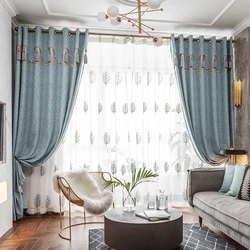 Modern Light Luxury Nordic Style Cotton Linen Curtains Living Room Bedroom Window Curtains