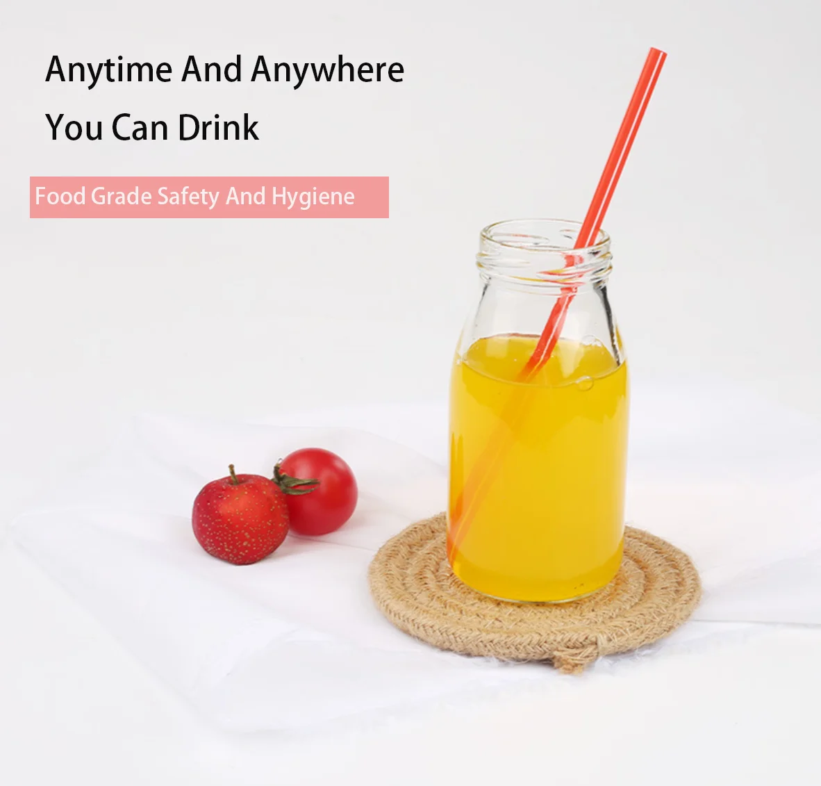 Amazon Hot Sale High Quality Multi Colored PP Plastic Drinking Straw Free Sample OEM