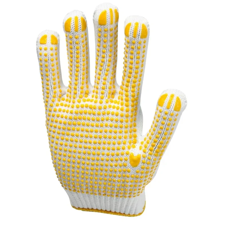 High Quality Cheap Labor Protection pvc dotted working gloves Safety Work pvc dotted cotton Knitted Cotton Gloves for sale