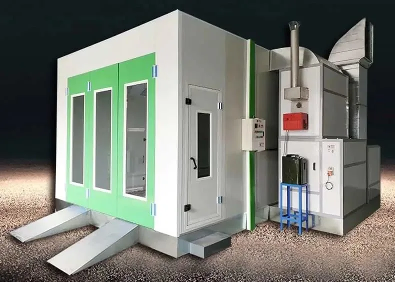 Hot selling OEM RIELLO Diesel/ Gas heating Spray Booth Workshop Auto paint room Luxury Car Spray Booth