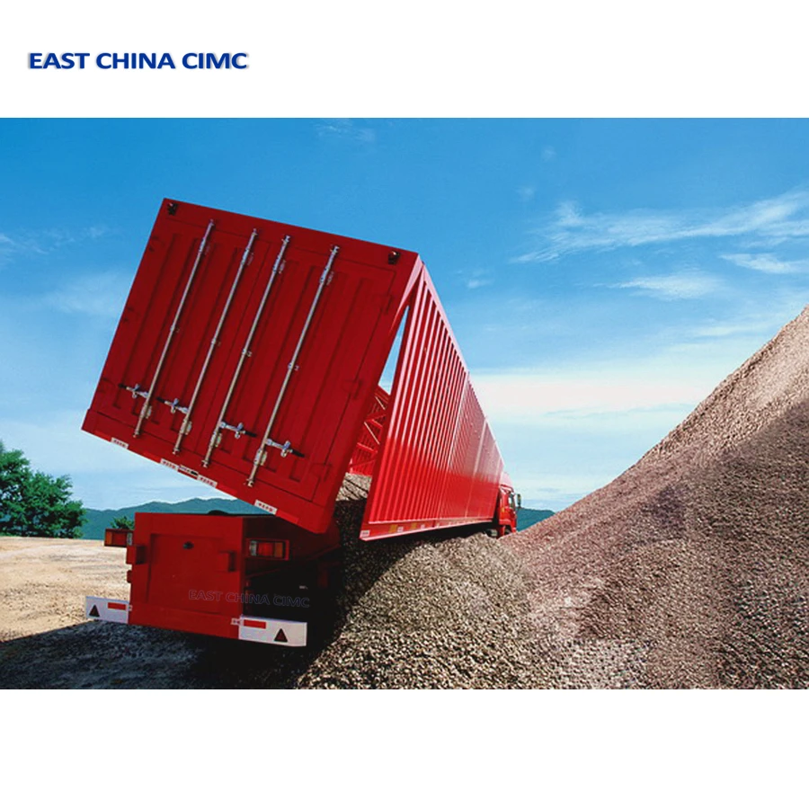 Heavy Duty Open Box End Dump Trailer Tractor Truck Rear Dump Truck Trailer Used For Sale