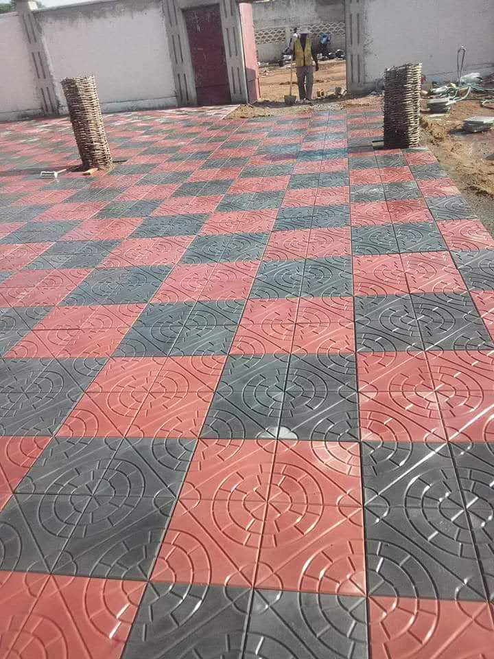 Factory direct nine pebble 40*5 paving brick prefabricated block cement plastic mold