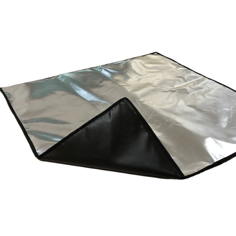 24 30 32 36 39 40 48 Inches Square Fireproof Fire Pit Mat with Aluminium Foil for Patio Deck Lawn Grass Iron Outdoor