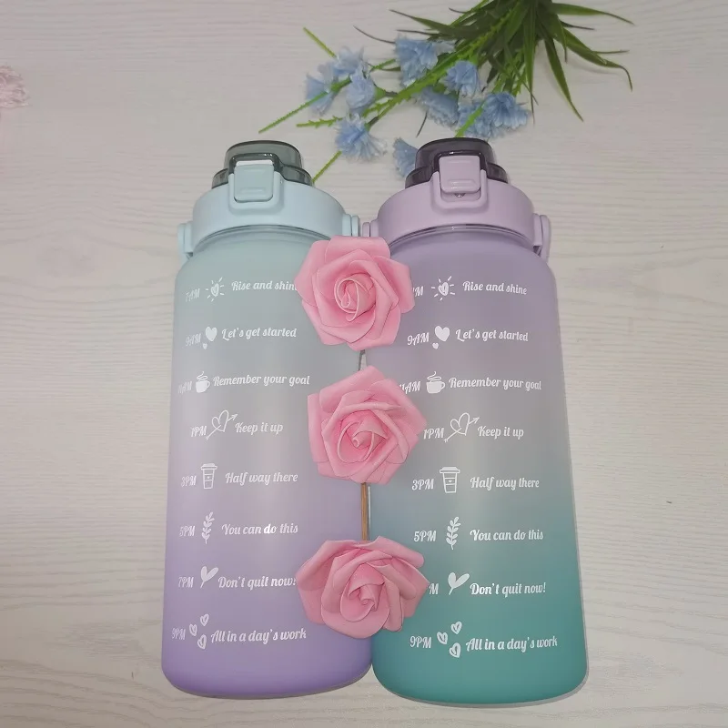 Мотивационная пластиковая соломенная чашка для спортсмена