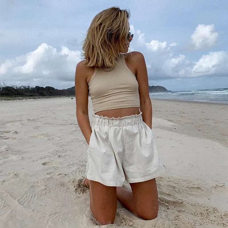 Лидер продаж, укороченные топы из хлопка в рубчик, легкие женские майки, повседневный корсет