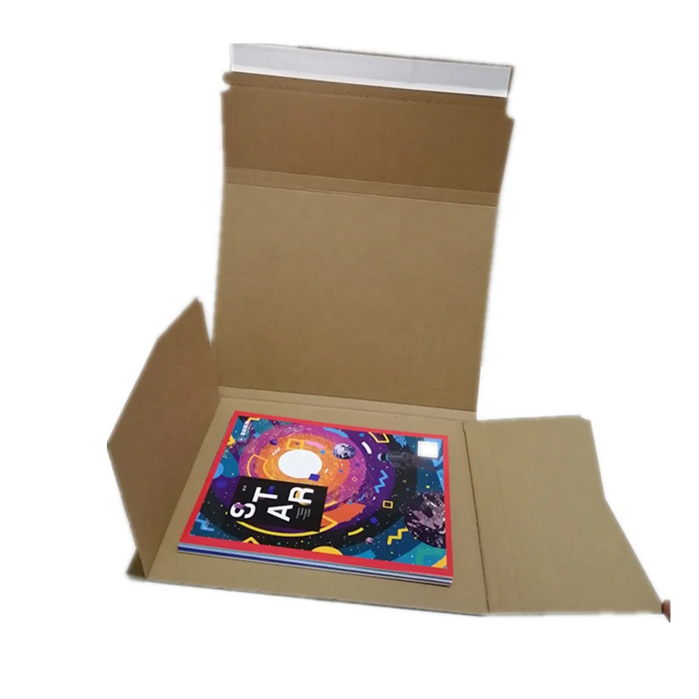 Cheap Recycled Custom Corrugated Carton Eco Friendly Book Mailer Bookwrap Mailing Boxes Plain Brown Kraft Paper