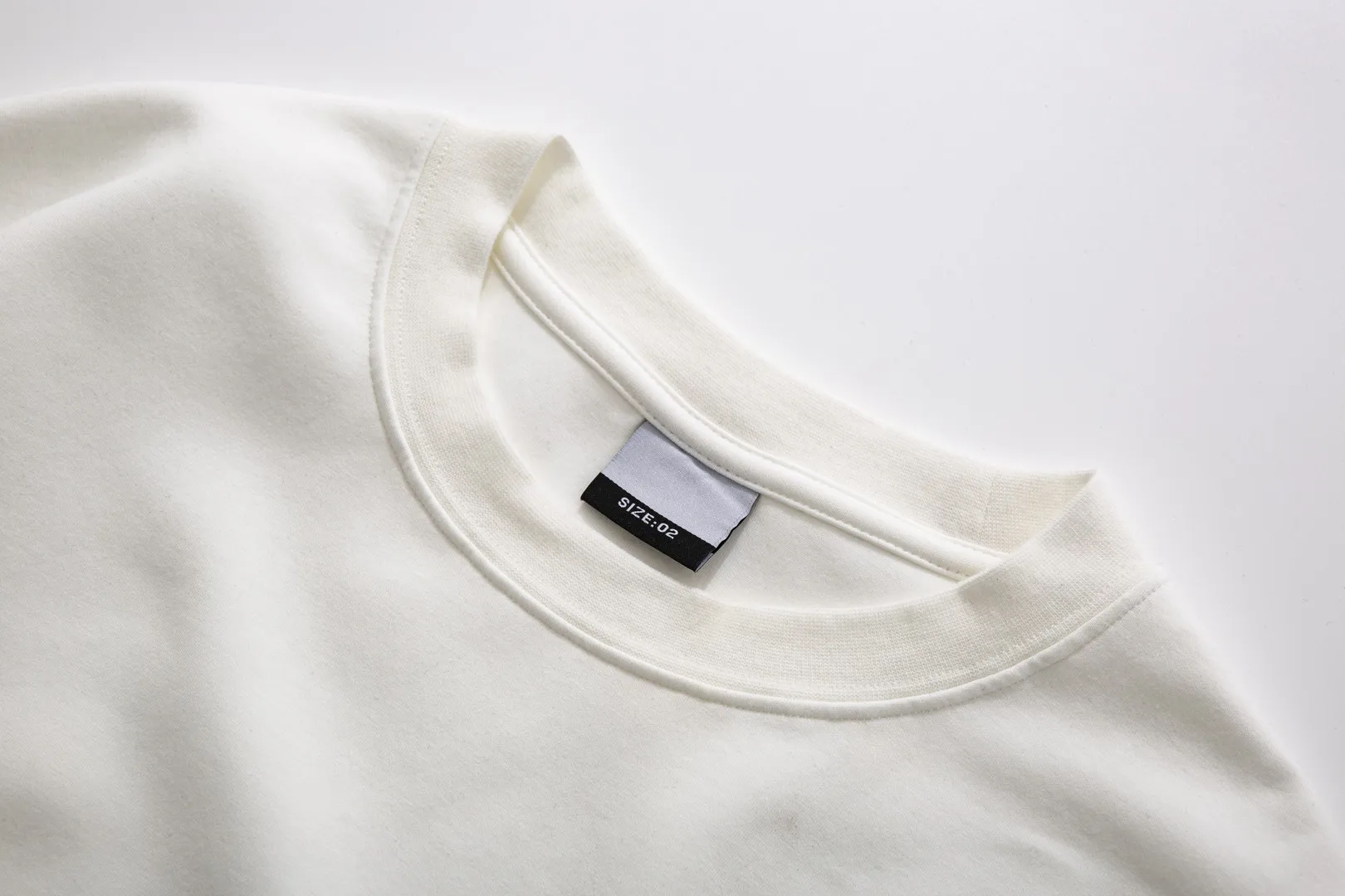 Wholesale Custom Street Off Shoulder T-shirt 320gsm Cotton Oversized Long Sleeve Tshirts With Pocket