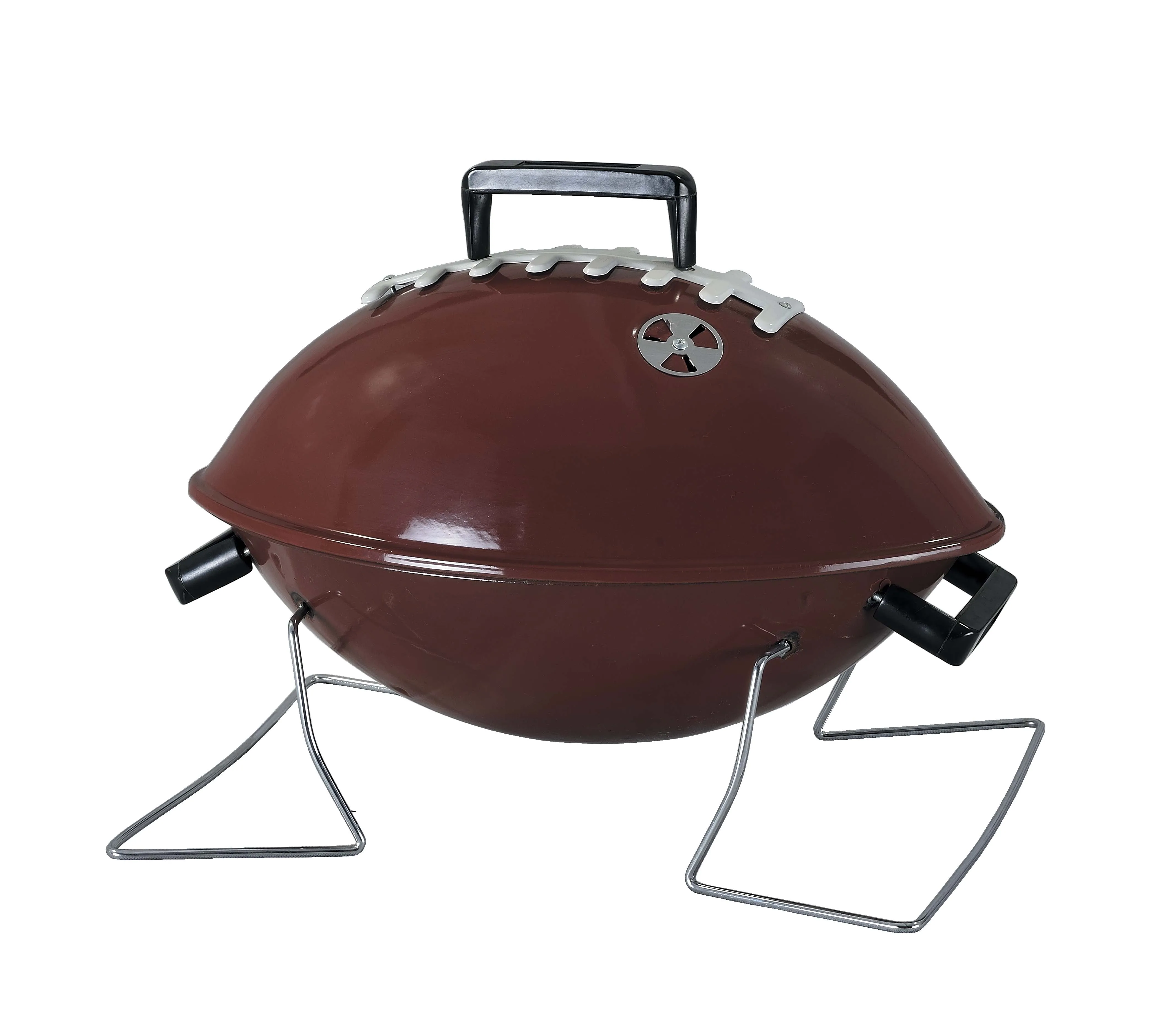 New Arrival American Rugby Ball Grills Portable mini camping folding Steel Aluminum Ceramic gas bbq grill for outdoor traveller
