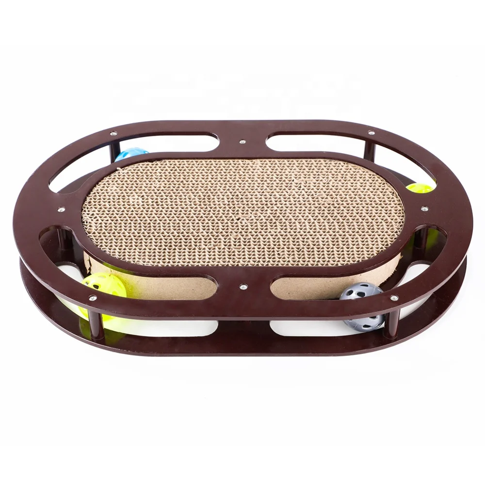 cat funny scratcher with ball