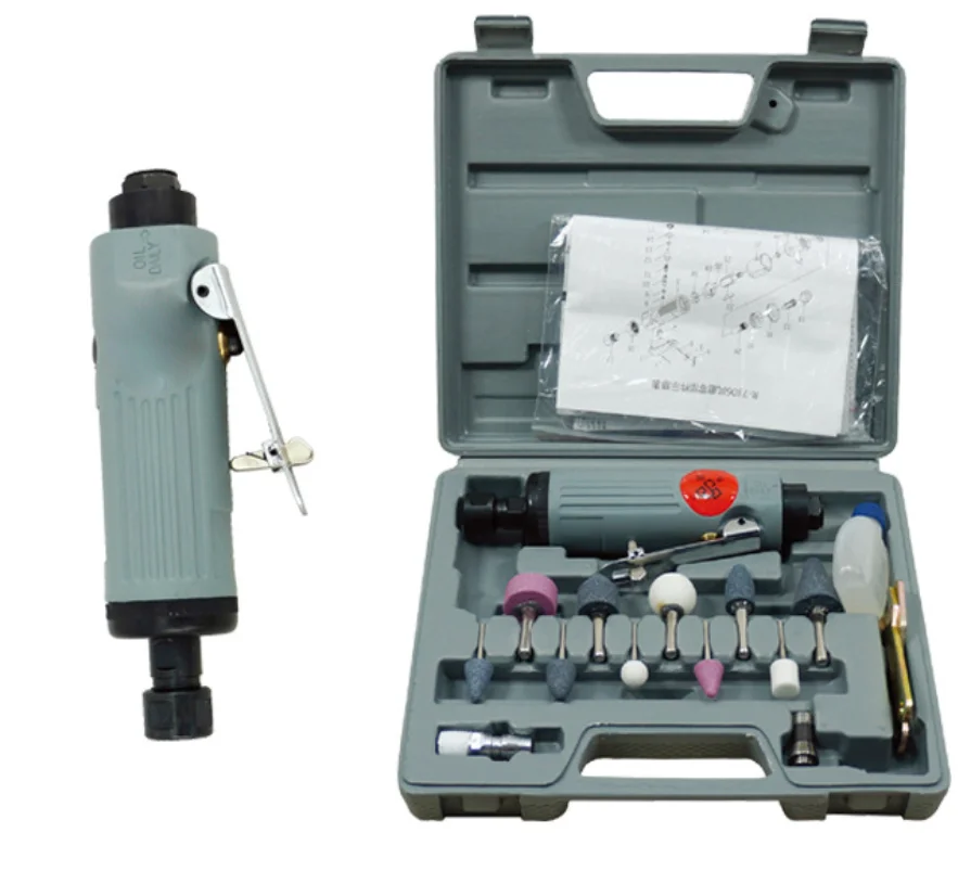 Pneumatic sand mill hand-held straight grinding grinder set
