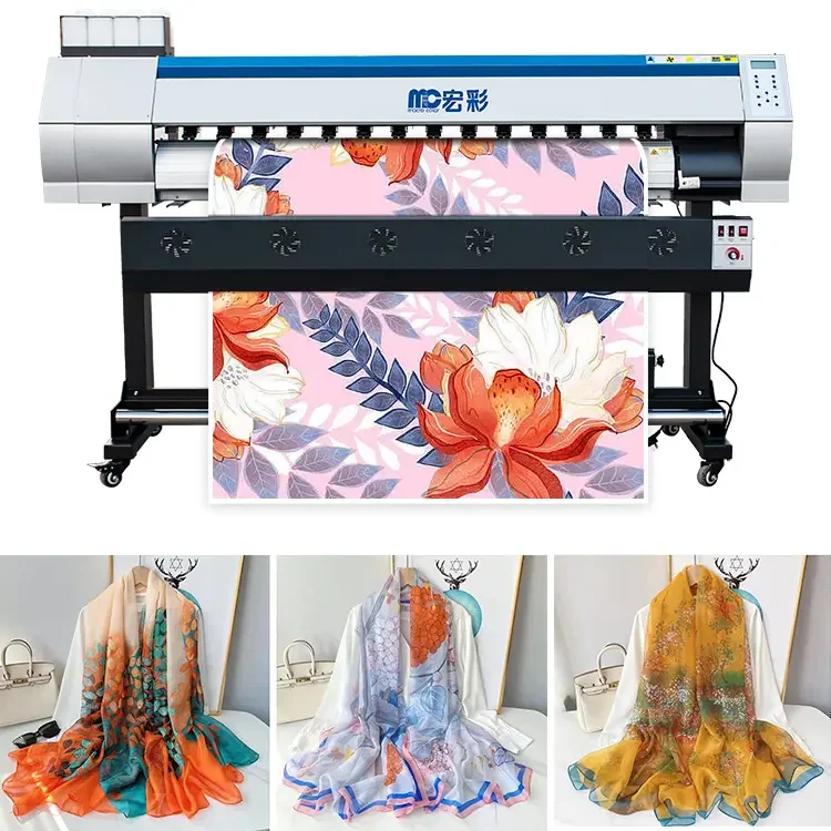 Industrial eco-solvent 1.6m 1.8m large format printer digital inkjet sublimation plotter for textile fabric  printing machine
