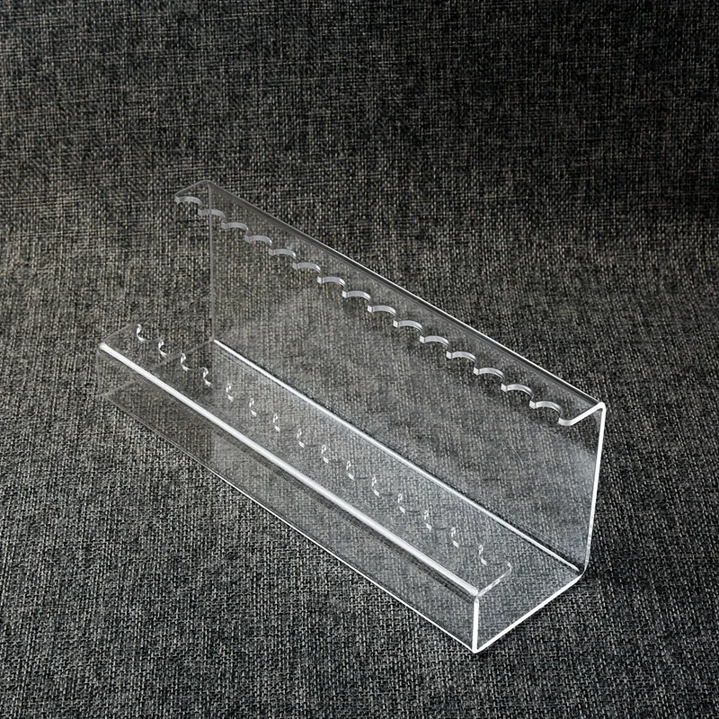 Transparent Acrylic Toothbrush Display Stand Polished Floor Standing Retail Display Box for Shops and Advertising