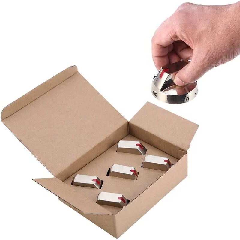 Range Oven Stove control knob Pack of 5 WB03X24818 Stainless Steel Colored Stove Knob with Plastic material Control Knob set