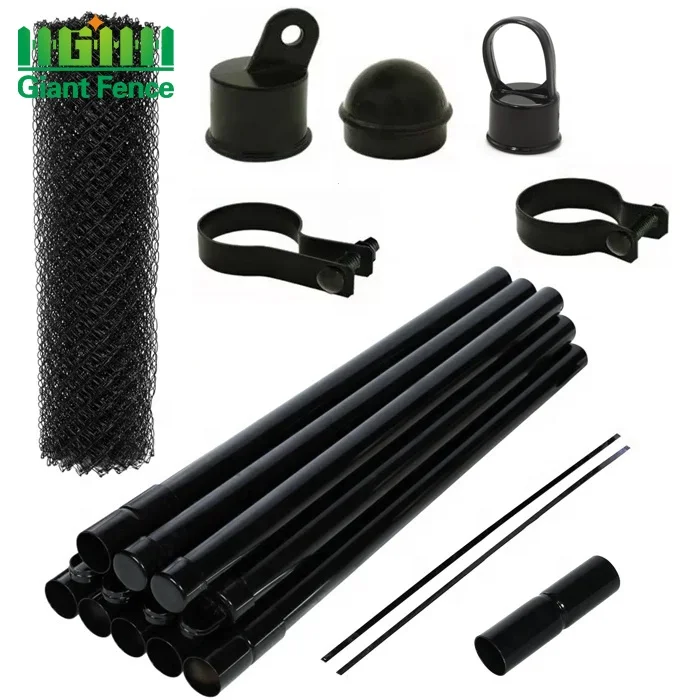 11 калибра 6 футов x 50 черное виниловое покрытие цепочка ограждение водонепроницаемая ПВХ сетка барьер с порошковым покрытием 3D защита двора