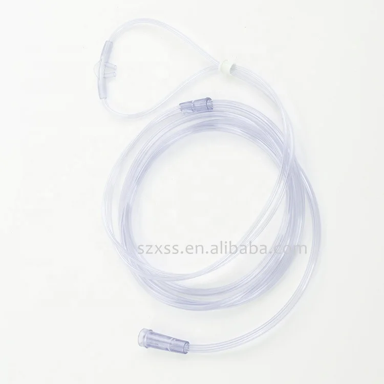 High Quality Medical Grade Pvc O2 C Use Single Use Co2 Nasal Oxygen Cannula Tube Sizes  S M L With Filter Luer