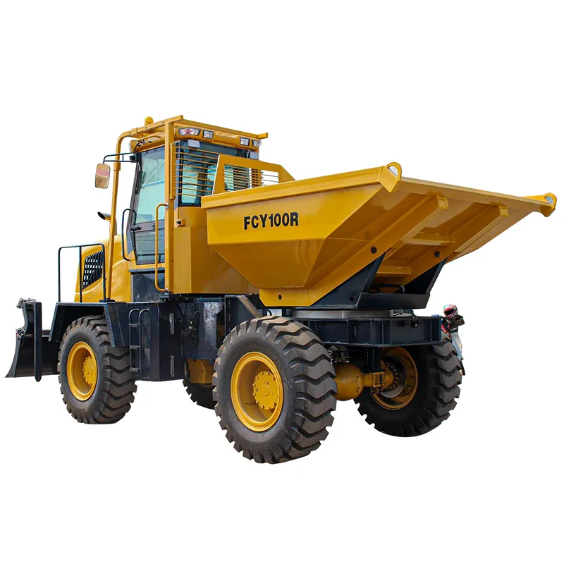 Site dumper  FCY100R 4x4 10 ton Tipper articulated mining dump truck swing 180 degree big bucket capacity mine mineral