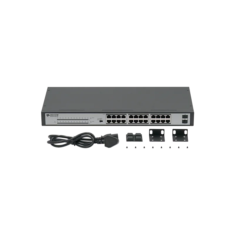  BDCOM S1526-24P 24-портовый гигабитный коммутатор PoE 2-порт Gigabit