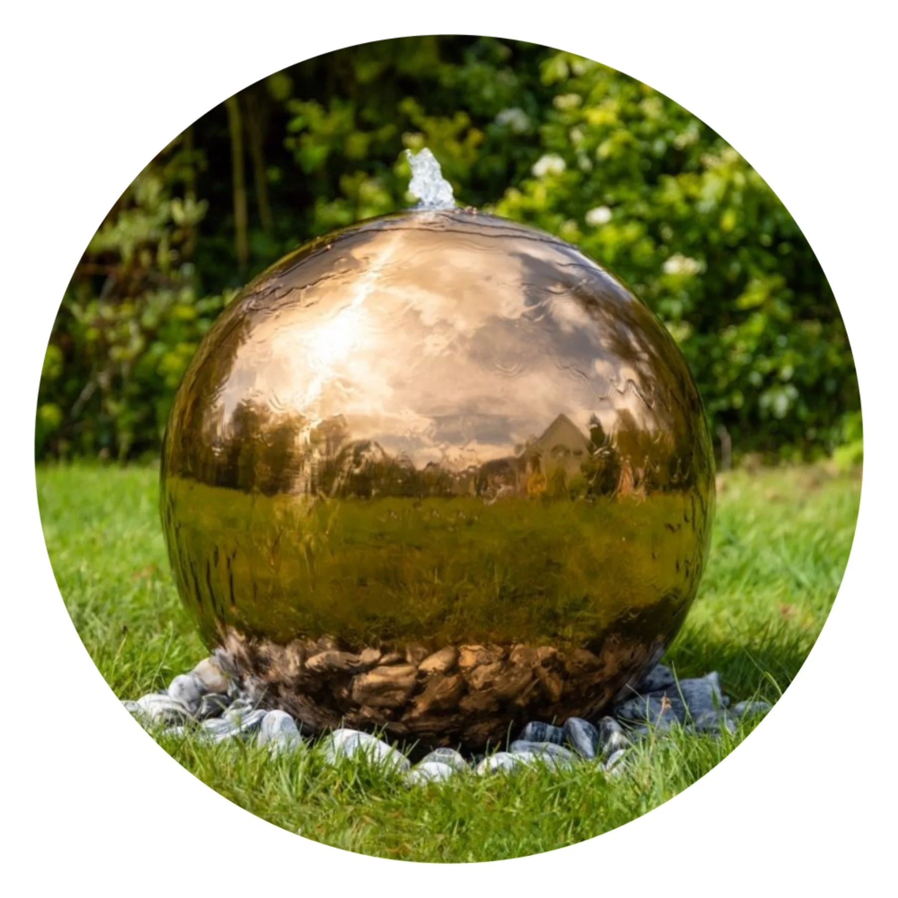 garden and indoor home decor waterfall fountain stainless steel ball fountain