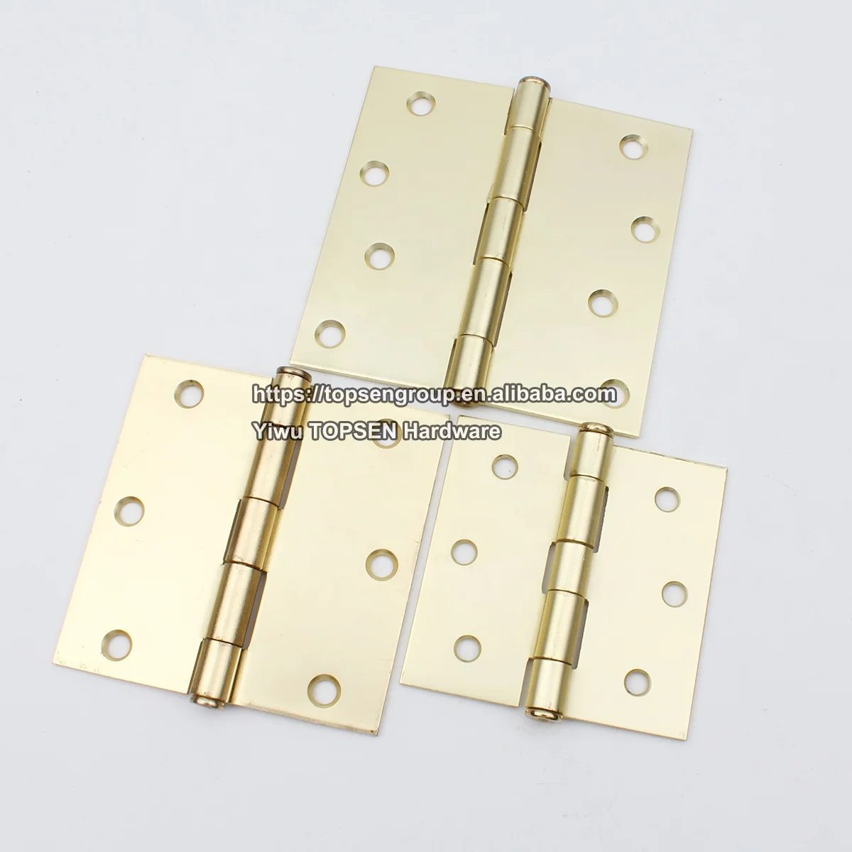 Квадратная Петля из железа дверной шарнир с плоской головкой матовое Латунное