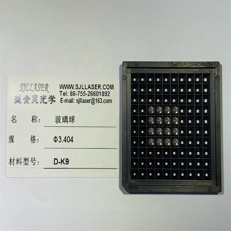 Dia 0.3mm to 15mm High Precision Glass Ball Lenses Factory Crystal Bk7 Fused Silica Ball Lens Spherical D-Zk9 Optical Lenses