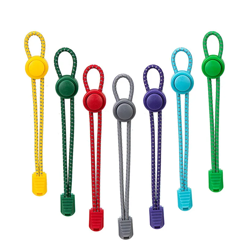 Yrunfeety New 3M Reflective Elastic Shoe Laces Elastic Lock Shoelaces 3MM Reflective Elastic No Tie Shoelaces 20 Colors