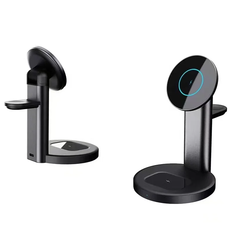 
New concept 3 in 1 magsafe fast wireless charger dock for phone watch headset 
