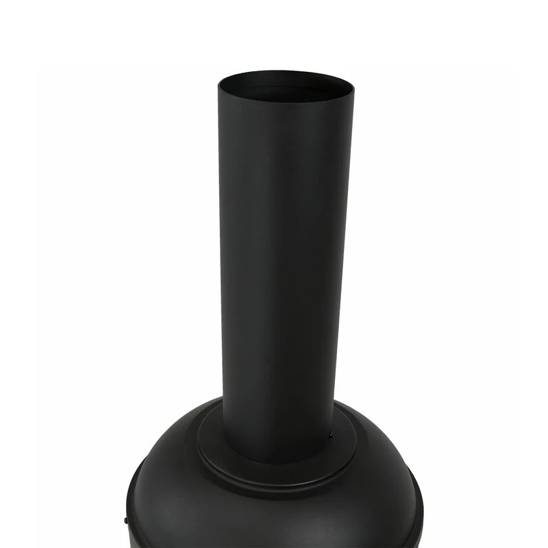 
Black Metal Big Steel Backyard round chimney design standing Fire Pit 