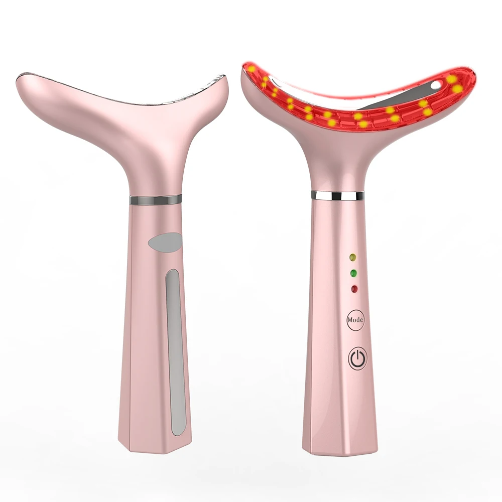 Electric Face Neck Lifting Massager Heat Vibration LED Neck Beauty Device for Skin Tighten Anti-Wrinkle Anti-aging