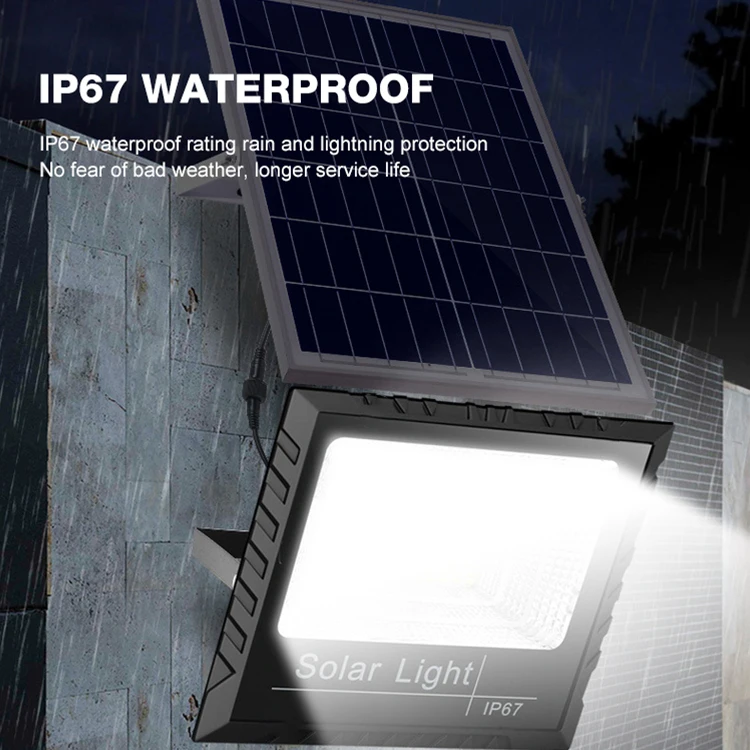 High Brightness Outdoor Ip67 Waterproof Light Control Solar Lamp 25w 40w 60w 100w 200w Solar Led Flood Light