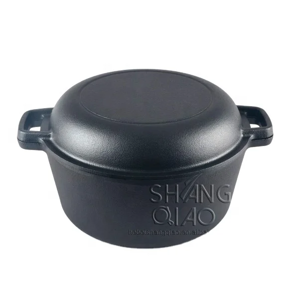 2 в 1 многофункциональная чугунная плита предварительно приправленная духовка двойного назначения