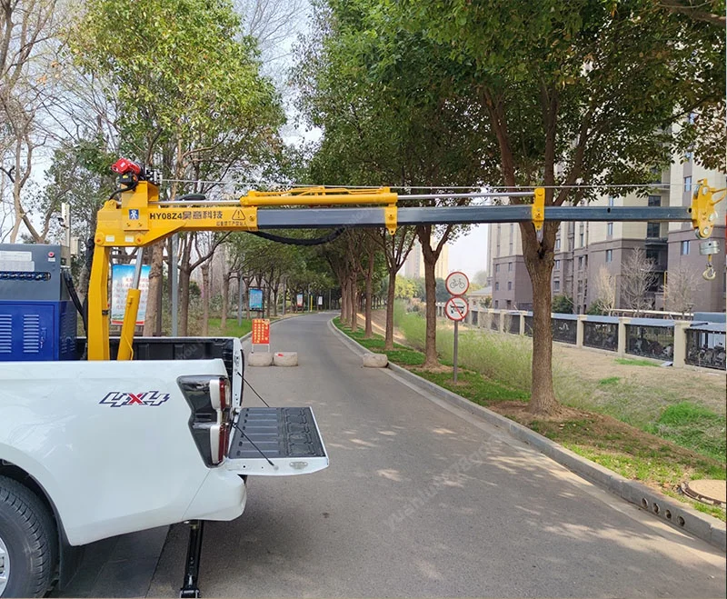 China HAOY Cranes Supplier 800Kg 1300Kg 1800Kg Mini Crane 3/4/5 Folding Booms Pickup Crane For Sales Truck