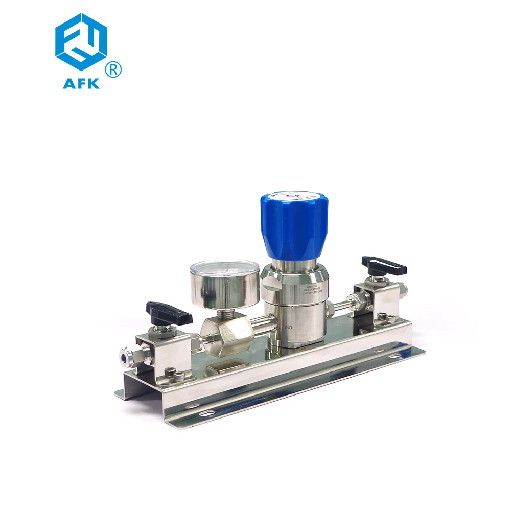500psi Gas Stainless Steel Secondary Gas Panel Pressure Regulator for Nitrogen Argon Helium Oxygen