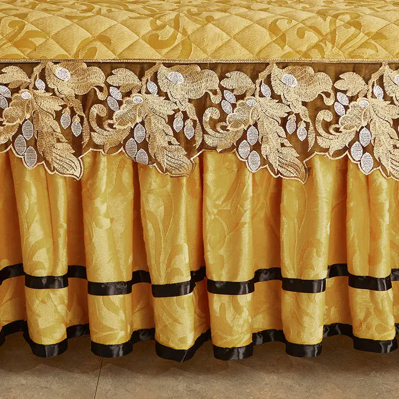 Зимние золотистые желтые бархатные покрывала в американском стиле
