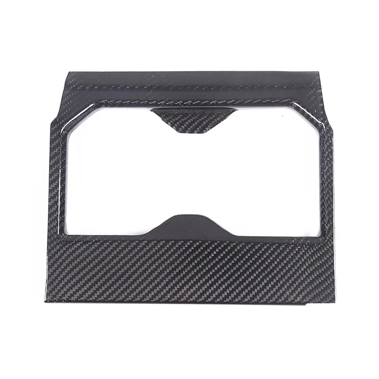 For Toyota Tundra Sequoia 2022-2023 Real Carbon Fiber Interior Accessories Central Console Cup Holder Panel Decorative Cover